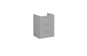 VitrA Root Flat 60cm 3 Drawer Washbasin Unit - Matt Rock Grey